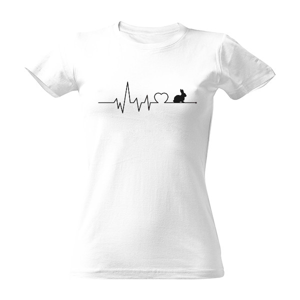 Tričko s potiskem Heartrate králíček