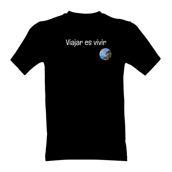 Tričko s potiskem Viajar es vivir